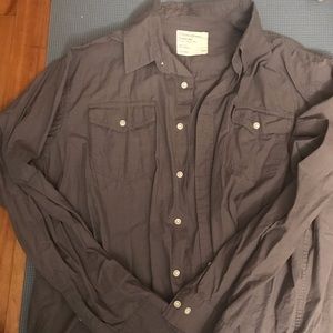 Grey Wrangler Button Up